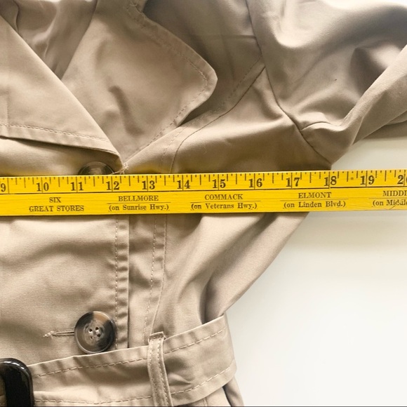 🌸H&M🌸 Women’s Belted Trench Jacket Size 8 Button - Picture 8 of 10